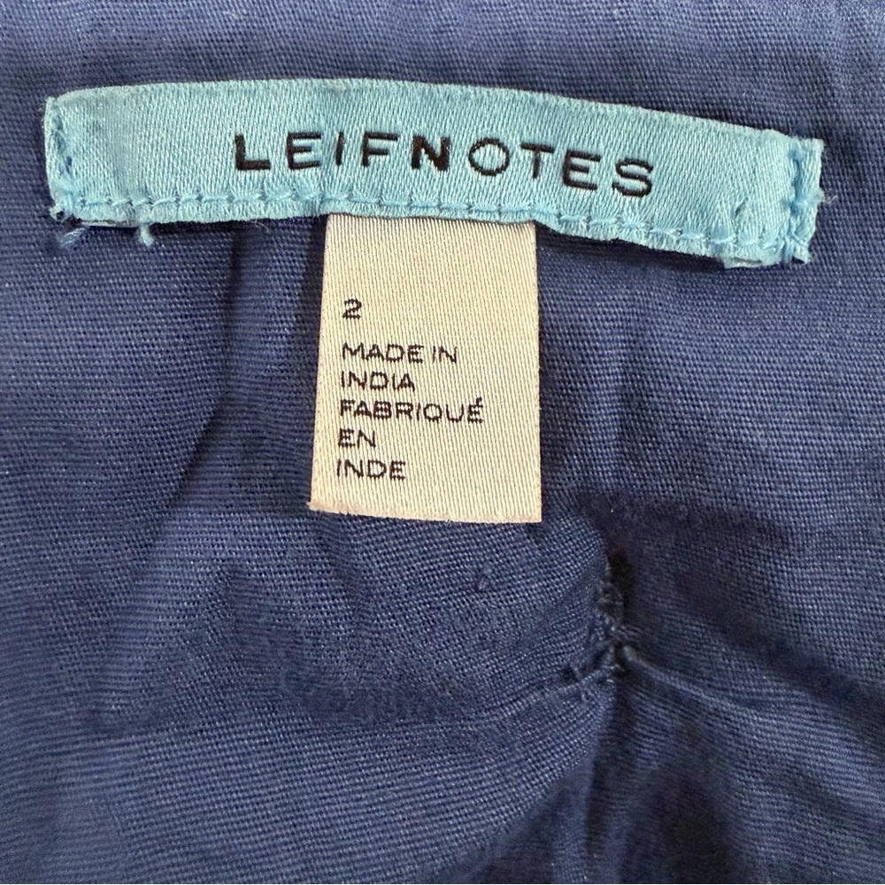 Leifnotes Anthropologie Scoop Neck Sleeveless Dress Half-Open Back Cotton Blend - Picture 5 of 7